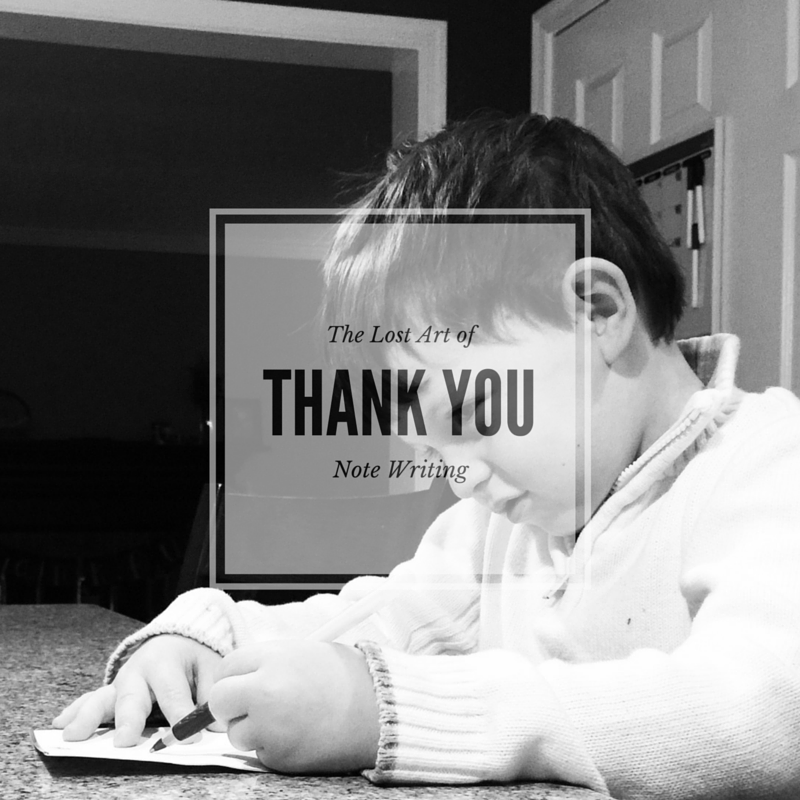 Thank you Note Writing