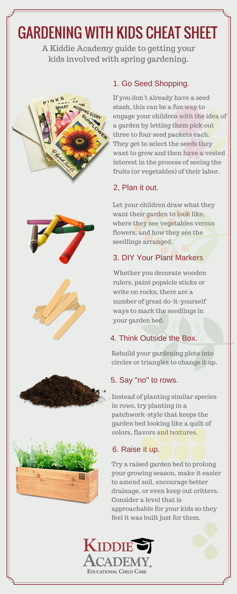 Cheat Sheet to Gardening with Kids