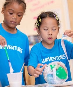 Children doing arts and crafts
