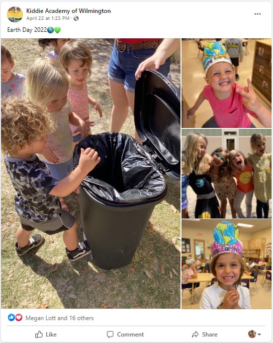 Kiddie Academy of Wilmington earth day
